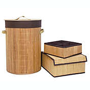 Kitcheniva Bamboo Laundry Hamper Bamboo Clothes Bin Natural