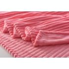 Alternate image 2 for L'baiet Modern Indoor  Ribbed King Blanket 108"x90" 100% Polyester, Fluffy, Cozy, Plush, Microfiber, Warm Bedding Cover - Pink