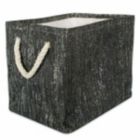 Alternate image 0 for DII Black and Silver Woven Paper Bin with Rope Handles - 9 inches