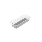 Lexi Home 9 in. Acrylic Fridge Bin Organizer - Stackable Storage with Non-Slip Rubber Lining