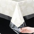Alternate image 1 for Carnation Home Fashions Oval-Shaped, Vinyl Tablecloth Protector - Clear 54x72"