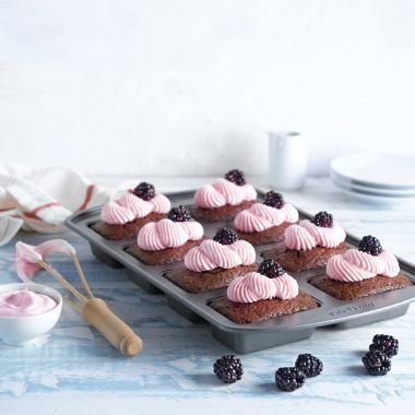 Baker's Secret Mini Loaf Pan 8Cups, Non-stick & Thick Carbon Steel for Durability, 15.5", Dark Gray, Baking Essentials, Classic Line Carbon Steel. View a larger version of this product image.