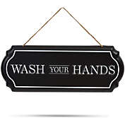 Farmlyn Creek Bathroom Wall Decor, Wash Your Hands Iron Sign (15.5 x 6 In)