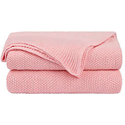 PiccoCasa Soft Cotton Knit Throw Blanket, 70
