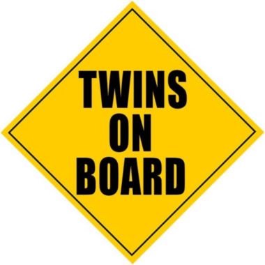 Zone Tech Twins On Board Magnet - Safe Caution Safety Sign Children Magnetic. View a larger version of this product image.