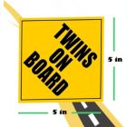 Alternate image 1 for Zone Tech Twins On Board Magnet - Safe Caution Safety Sign Children Magnetic
