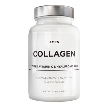 Amen Collagen Peptides 5 Types, Vitamin C, Hyaluronic Acid Capsules - 90ct. View a larger version of this product image.