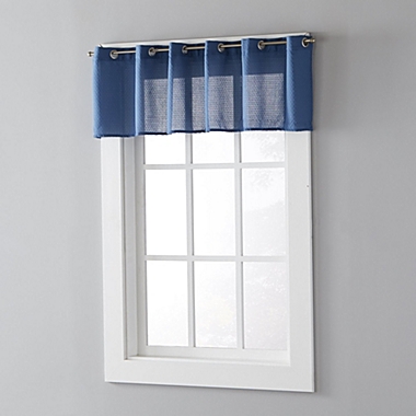 Saturday Knight Ltd Trio 3D Woven Triangle Window Valance - 57x13", Denim Blue. View a larger version of this product image.