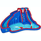 Alternate image 0 for Sunny & Fun Double Dip Inflatable Water Slide Park - Heavy-Duty for Outdoor Fun - Climbing Wall, 2 Slides & Splash Pool - Easy to Set Up & Inflate with Included Air Pump & Carrying Case