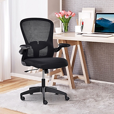 Color : Black 3 Colors Computer Desk Chair Gas Lift Home Office Work Chair with Armrest Back Support Lumbar Support Adjustable Swivel Chair Mobile Study Chair 