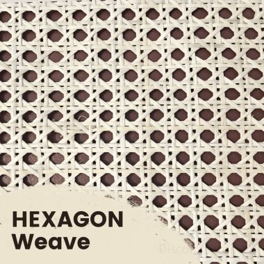 18" Wide Semi-Bleached Rattan Webbing Roll for Caning Projects, Natural Pre - Woven Open Mesh for Caning Chair, Craft Cabinet and Furniture - Rattan Hexagon Cane Webbing - Discount Trends. View a larger version of this product image.