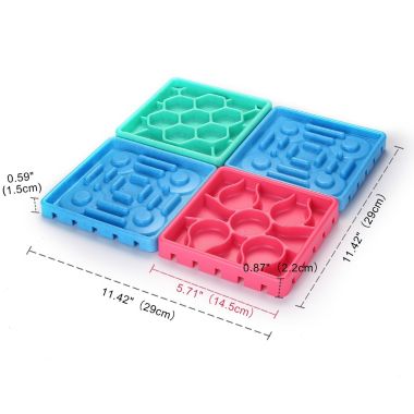Ownpets 4pcs Pet Slow Feeder Tray Set Anti-Slip Slow Eating Dog Feeder Trays & Licking Trays. View a larger version of this product image.