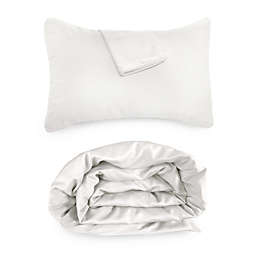 BedVoyage Luxury 100% viscose from Bamboo Duvet Cover with Shams, 3pc, King-Cal King - White