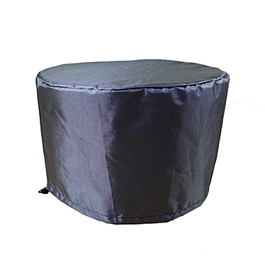 Summerset Shield Gold 2-Layer Polyester Fabric Outdoor Fire Table Round Cover - 36.5x25", Charcoal Grey. View a larger version of this product image.
