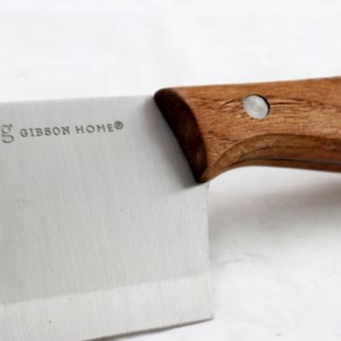 Gibson Home Seward 6 inch Stainless Steel Cleaver with Wooden Handle. View a larger version of this product image.