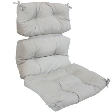 Sunnydaze Indoor/Outdoor Olefin Polyester Tufted High Back Patio Dining Chair Cushion - 23" x 47" - Gray. View a larger version of this product image.