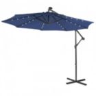 Alternate image 0 for Hooya Imp.& Exp.  10 Feet Patio Solar Powered Cantilever Umbrella with Tilting System