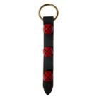 Alternate image 0 for Green Leather Strap with 3 Red Bells Sleigh Bell Door Hanger 12 Inch Made in USA