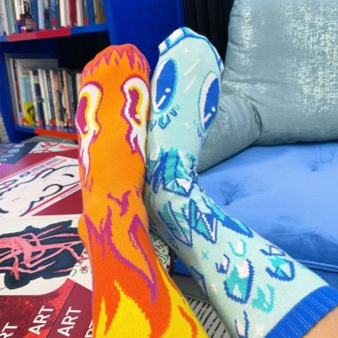 BURNIE & ICEY PALS SOCKS ~ ADULT SIZE. View a larger version of this product image.