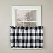 SKL Home By Saturday Knight Ltd Grandin Tier Curtain Pair - 57X36", White/Black