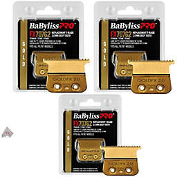 3x BaByliss PRO Replacement GoldFX Skeleton T-Blade 2.0mm Deep Tooth FX707G2