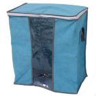 Alternate image 0 for Unique Bargains Capacity Clothes Storage Bag Organizer with Handle and See-Through Panel, Blanket Pillows Quilts Clothes Beddings Storage Bag Organizer Container 17.3" x 11" x 18.8"(L*W*H) Blue