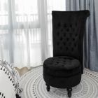 Alternate image 0 for Tolead Royal Velvet High Back Armless Chair, Retro Elegant Luxury Throne Chair, Upholstered