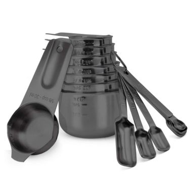 2lbDepot Black Measuring Cups & Spoons Set of 14, Premium Stainless Steel Metal, 7. View a larger version of this product image.