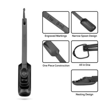 2lbDepot Black Measuring Cups & Spoons Set of 14, Premium Stainless Steel Metal, 7. View a larger version of this product image.