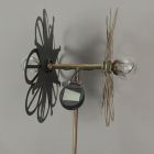 Alternate image 3 for Things2Die4 36 Inch Metal Solar LED Kinetic Wind Spinner Outdoor Garden Yard Art Star Flower