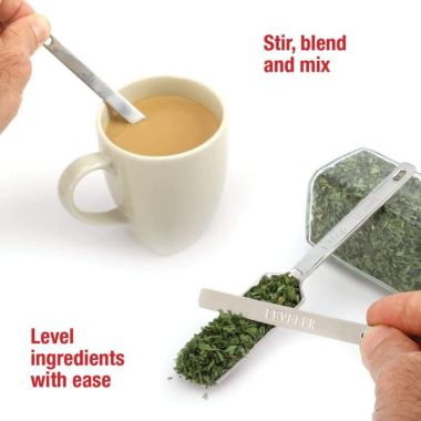 2lbDepot Measuring Spoons Set of 7 Includes Bonus Leveler, Premium, Rust Proof, Heavy. View a larger version of this product image.