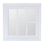 Northlight 17.5" White Contemporary Windowpane Square Wall Mirror