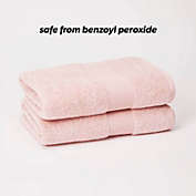 Dormify Supreme 2 Piece Bath Towel Set w/ Hook Loop - Pink