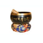 Alternate image 1 for Cottage Handicraft, The Black Coloured Singing Bowl, Medium with free Elephant Gift