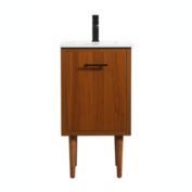 Elegant Decor Home Decorative 18 inch single bathroom vanity - Teak