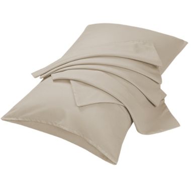 PiccoCasa 2 Packs Pillow Cases Double Brushed Pillow Protector Solid Microfiber Pillowcases with Envelope Closure, Pillowcases Covers Standard(20"x26"), Khaki. View a larger version of this product image.