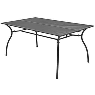 vidaXL Patio Table 59"x35.4"x28.3" Steel Mesh. View a larger version of this product image.