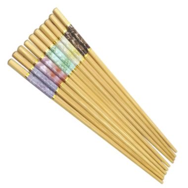 Discount Trends Chopsticks 5 Pair Set Anti-skid Marbling Chinese style Bamboo Chop Stick Wooden Chopsticks Set Japanese Gift Set Bamboo Chopstick Reusable. View a larger version of this product image.