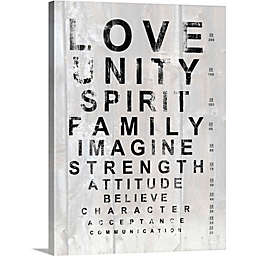 Great Big Canvas Love Family Eye Chart Whimsical Opthomologist Art