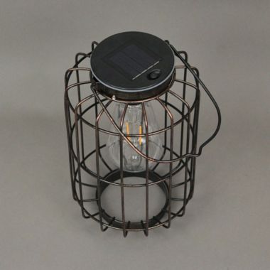 Things2Die4 Metal Hanging Bird Cage LED Solar Light Indoor Outdoor Accent Patio Decor. View a larger version of this product image.