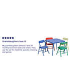 Alternate image 3 for Flash Furniture Kids Colorful 5 Piece Folding Table And Chair Set - Blue