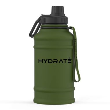 HYDRATE 43 Oz Stainless Steel Water Bottle - BPA Free Metal Water Bottle for Gym, Exercise - Water Jug with Convenient Nylon Carrying Strap and Leak-Proof Screw Cap Water Bottles for Men, Women, Adult. View a larger version of this product image.