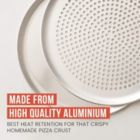 Alternate image 2 for Chef Pomodoro Pizza Pan Bundle  12" Perforated & 12" Flat Nonstick Pizza Tray Bundle, 2-Piece Set