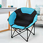 Alternate image 1 for Costway Moon Saucer Steel Camping Chair Folding Padded Seat