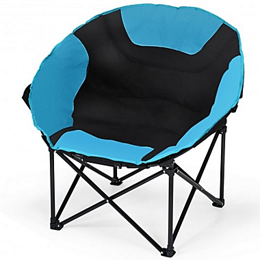 Costway Moon Saucer Steel Camping Chair Folding Padded Seat. View a larger version of this product image.