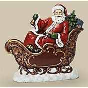 Roman 15" Red and White Santa in Sleigh Tabletop Christmas Figure