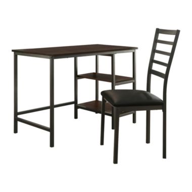 Lexicon Madigan Collection Home Office Writing Desk with Chair, Black. View a larger version of this product image.