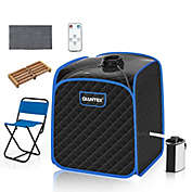 Slickblue Portable Personal Steam Sauna Spa with Steamer Chair