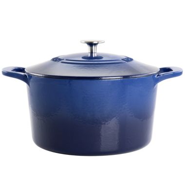 Martha Stewart 7 Quart Enameled Cast Iron Dutch Oven with Lid. View a larger version of this product image.