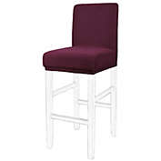 PiccoCasa Stretch Bar Stool Covers, Bar Stool Covers Pub Counter Stool Chair Cover Counter Height Chairs Covers for Short Back Chair, 1 Piece, Burgundy